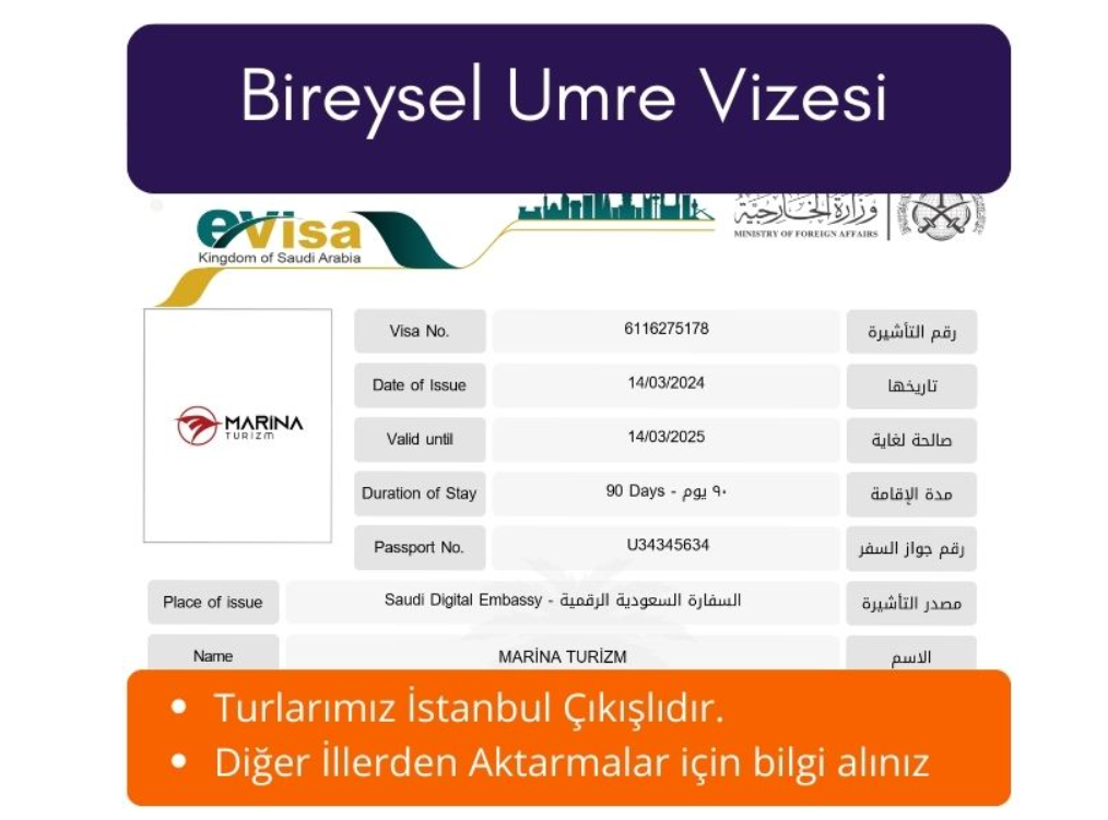 Bireysel Umre Vizesi